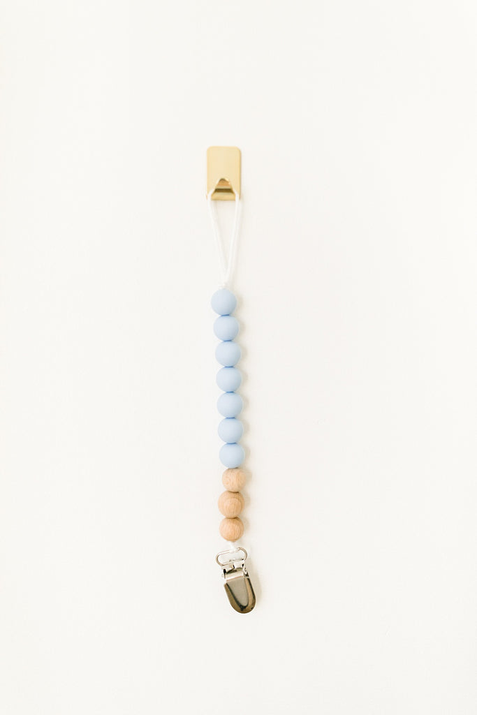powder blue pacifier clip
