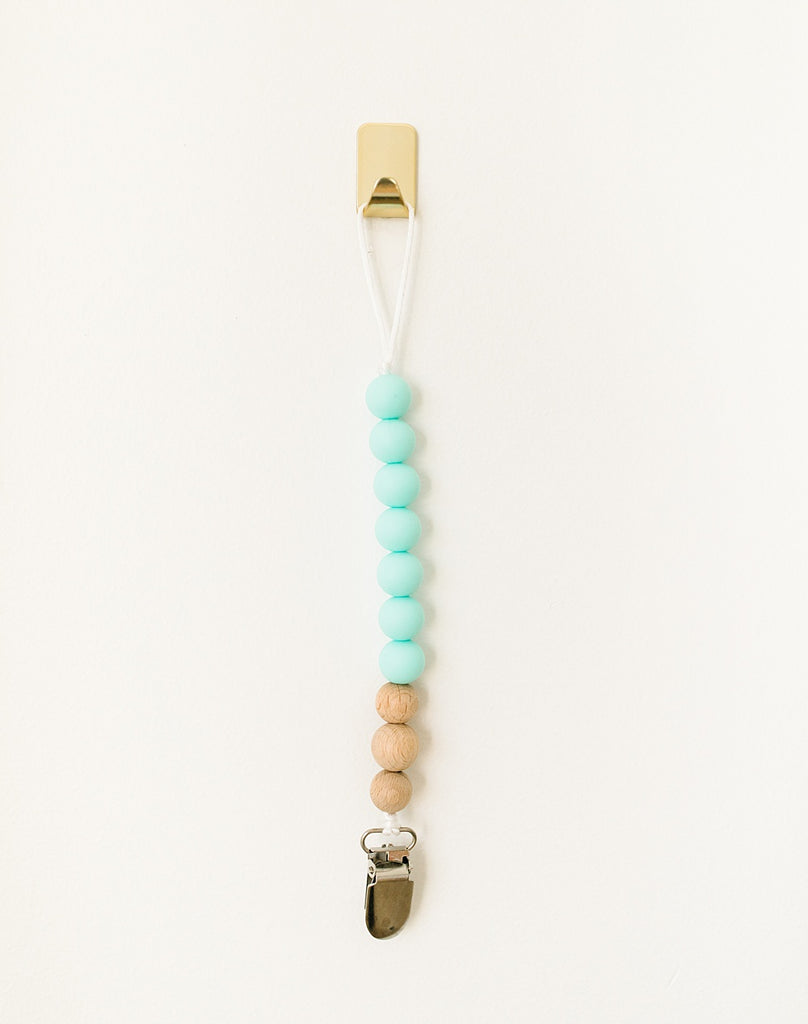sky blue pacifier clip