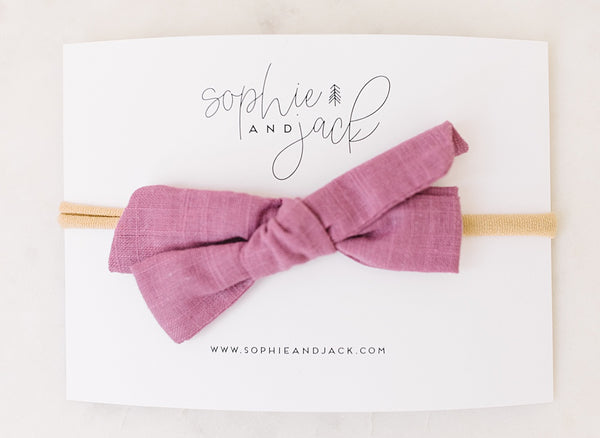 berry pink bow
