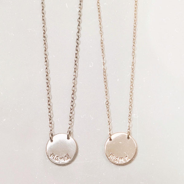 Hand Stamped Mama Necklace